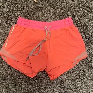 Lululemon Neon Pink Hotty Hot Shorts 4 ins